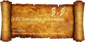 Záborszky Julianna névjegykártya