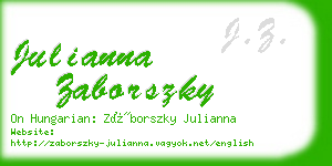 julianna zaborszky business card